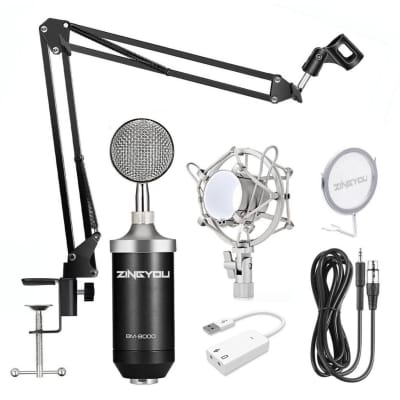 Studio Recording Condenser Microphone Set Professional XLR Condenser Mic w Accessories image 1