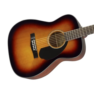 Fender CC-60S Concert Acoustic Guitar, Walnut FB, 3-Color Sunburst image 3