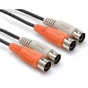 Hosa MID-203 Dual MIDI Cable, Dual 5-pin DIN to Same, 3 m (9.84 ft)