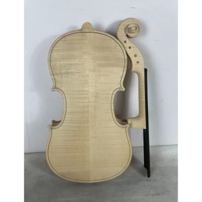 Unfinished 4/4 Violin Flamed Maple Top Body with image 3