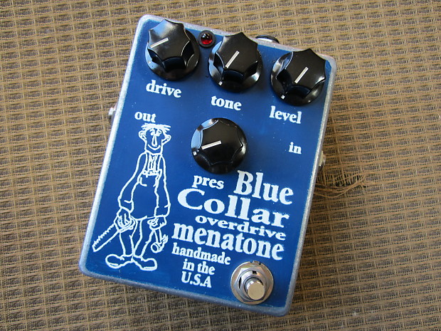 early Menatone Blue Collar handwired overdrive pedal