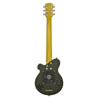 Pignose PGG-200-BKPL Short-Scale Mini Electric Guitar, Built-In Amp, Black Paisley image 2