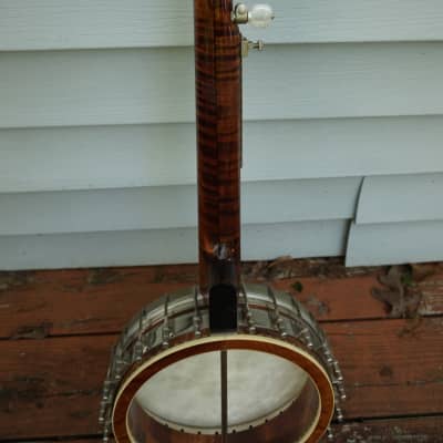Wildwood Heirloom Open Back Banjo Tubaphone Tone ring Flamed Maple neck Engraved Inlays Old Time image 16
