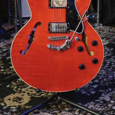 Heritage H-535 in Trans Cherry Red with Upgraded Duesenberg Bridge for sale