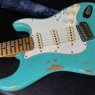 NEW ! 2023 Fender Custom Shop 69 Heavy Relic Stratocaster - Seafoam Green - Handwound PU's Jimi Hendrix Vibe - 7.7 lbs - Authorized Dealer image 7