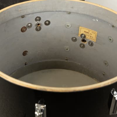 1960s Rogers Jet Black Pearl "Headliner" 14x20 9x13 and 16x16 Drum Set image 10