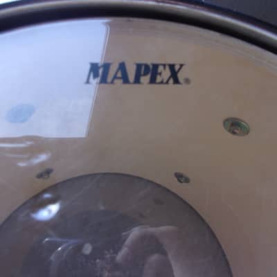 Lot of 2 Mapex V Series Hanging Toms 13" x 10" + 12" x 9" light blue with mounts Has double badges image 16