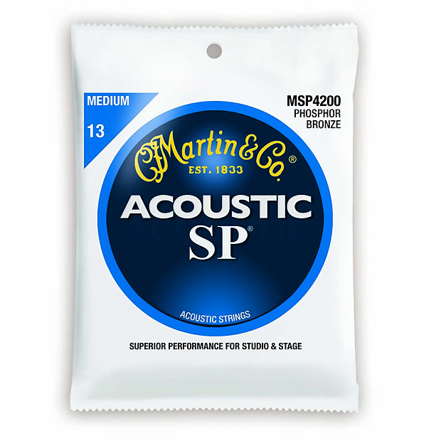Martin MSP-4200 SP 92/8 Phosphor Bronze Medium Acoustic Strings image 1