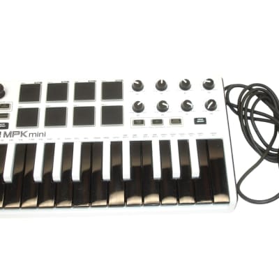 Akai MPK Mini 25-Key Keyboard Controller - Limited Edition White w/ Reverse Keys