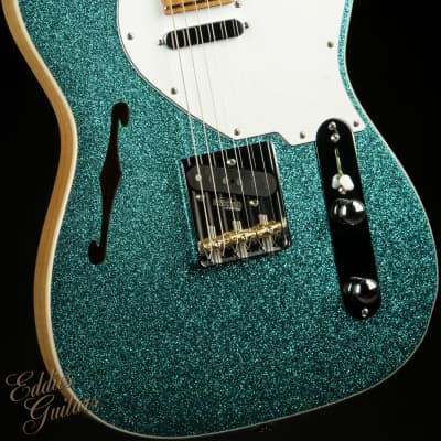 Suhr Eddie's Guitars Exclusive Custom Classic T Roasted - Aqua Sparkle image 6