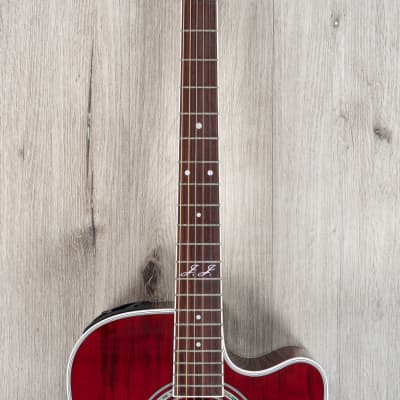 Takamine JJ325SRC John Jorgenson Signature Acoustic-Electric Guitar, Gloss Red image 7