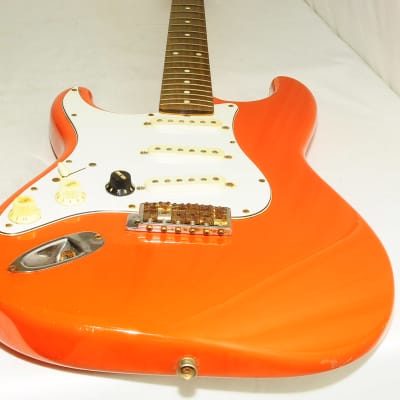 Fender Japan Stratocaster For Left-handed P serial Electric Guitar  Orange Ref No.5367 image 7
