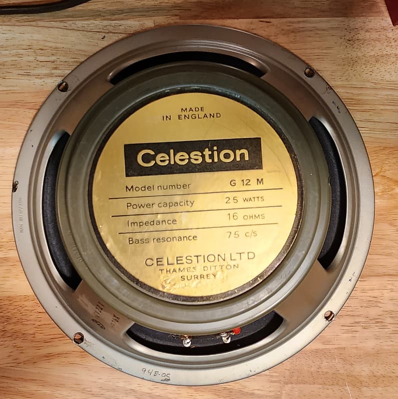 1969 Vintage Celestion, T1221, G12M Greenback 12