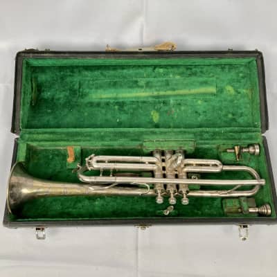 Vintage 1931 Buescher True Tone LP 2 Low Pitch Trumpet w/ Original Hard Case image 2