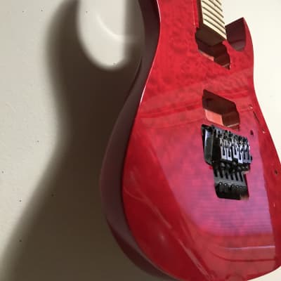 Ibanez RG Body, Custom Neck Early 2000’s - Transparent Red, Quilted Sapele Top, Basswood Body image 23