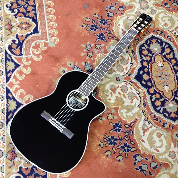 Cordoba Fusion 14 Jet Acoustic Electric Nylon Classical Guitar Jet Black - Price Drop image 1