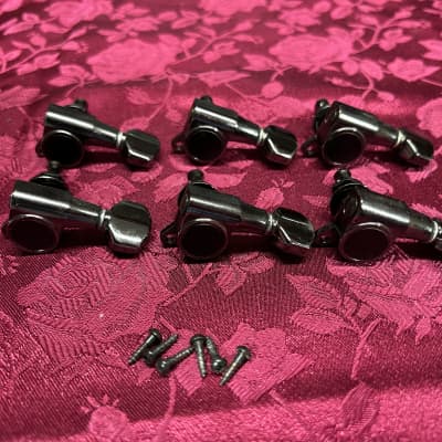 Gotoh SG381 Machine Heads, 6 Inline, Right handed 1993 Cosmo Black image 1
