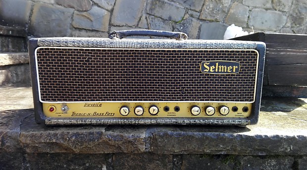 RARE ORIGINAL 1964 Selmer Treble 'n' Bass "Croc Skin" 50W Tube Amp Head- VGC!!!! image 1