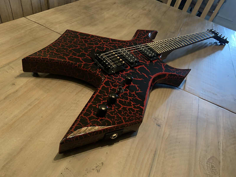 BC Rich USA Custom Shop Limited Edition Stranger Things Eddie's NJ  Warlock Electric Guitar Replica in Relic Crackle - Andertons Music Co.