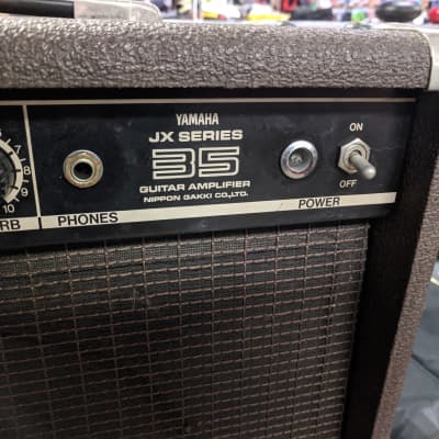 1970s/80s Yamaha JX-35 Solid State Brown Guitar Combo Amp, Fan