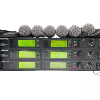 Shure UR4D+ Dual H4 Wireless Receiver W/(2)UR2 Handheld Transmitters #2418 (One) image 7