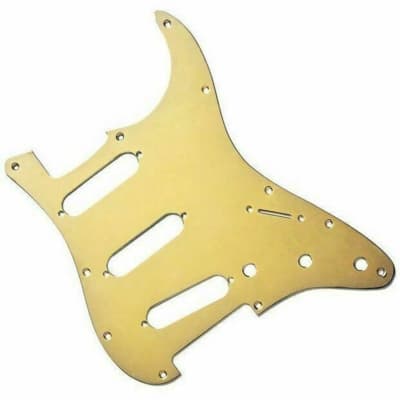 FENDER - Pickguard  Stratocaster S/S/S  11-Hole Mount  Gold Anodized Aluminum  1-Ply - 0992139000 image 1