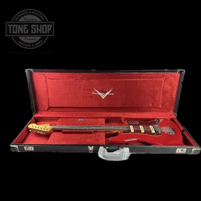 Mint Fender Custom Shop Limited Edition Bass VI Journeyman Relic Aged Dakota Red w/case image 13