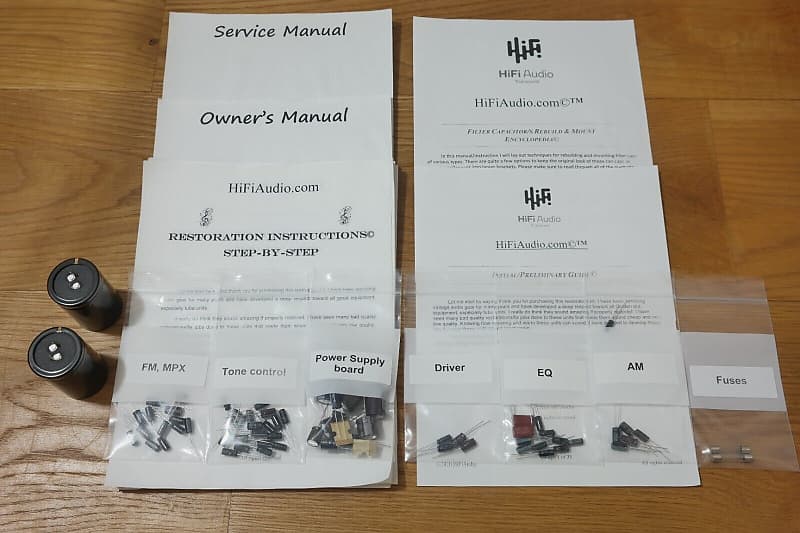 Sansui eight deluxe restoration kit filter capacitor repair rebuild fix  			