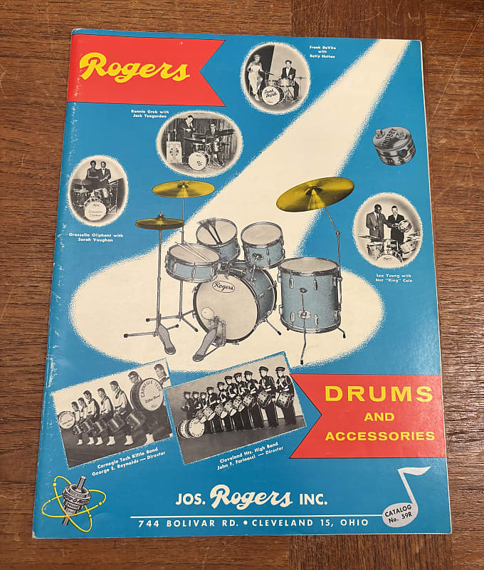 Vintage Rogers Drum Catalog 1959 59r Reverb