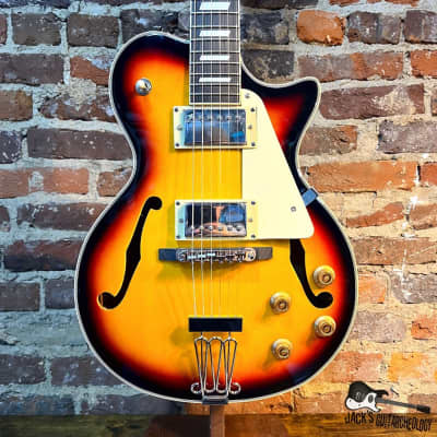 Johnson JH-100 Delta Rose Hollowbody Guitar (2023 - Sunburst) image 1