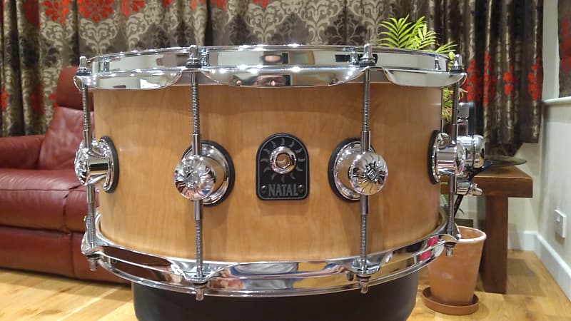 Natal Pure Stave Maple 14 x 6.5 Snare 2010s Natural Beeswax Finish