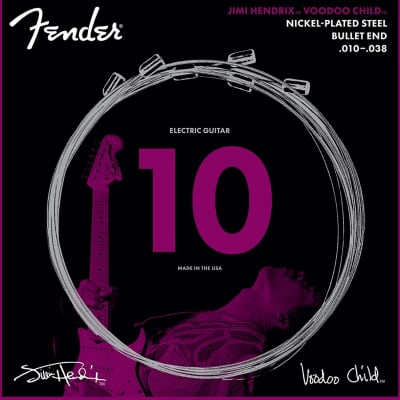Fender Jimi Hendrix Voodoo Child BULLET-END NPS Electric Guitar Strings, 10-38 image 1