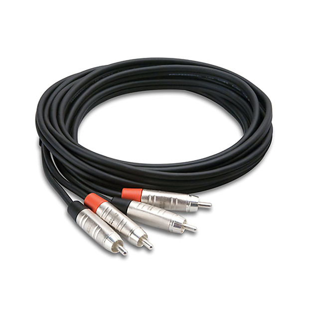 Hosa HRR-050X2 Dual REAN RCA to Same Pro Stereo Interconnect Cable - 50' image 1