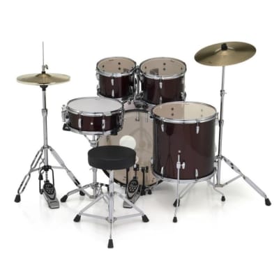 Pearl Roadshow 5pc Drum Set w/Hardware & Cymbals Wine Red RS525SC/C91 image 10