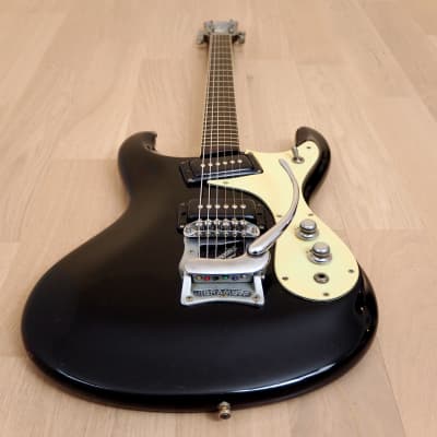 1964 Mosrite Ventures Model Vintage Electric Guitar Black, Vibramute w/ Case image 12