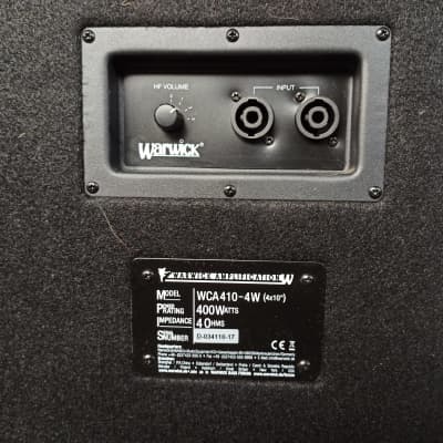 WARWICK  WCA410-4W bass cabinet 4x10" image 4
