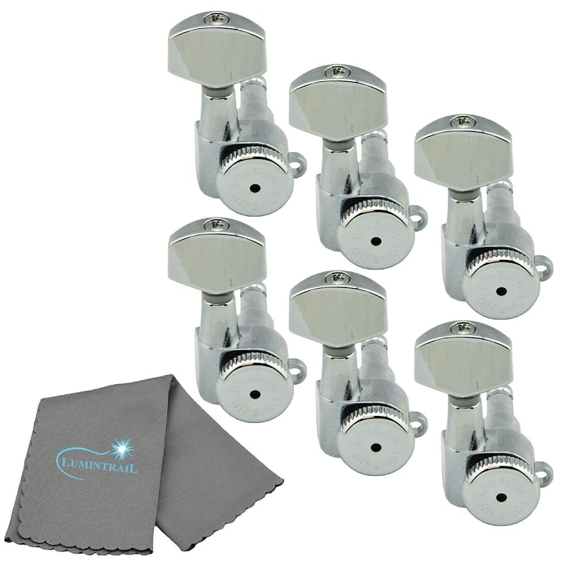 Vintage Guitar Tuner Upgrade Kit (6 Inline Headstocks) Chrome Reverb