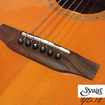 S.Yairi YD-18 All Solid Sitka Spruce & Mahogany acoustic guitar Dreadnaught ( in Vintage gloss) image 7