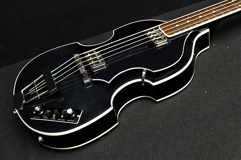 Hofner HCT-500/1-BK Contemporary Beatle Bass Custom with Black Pickguard & German Control Plate image 1