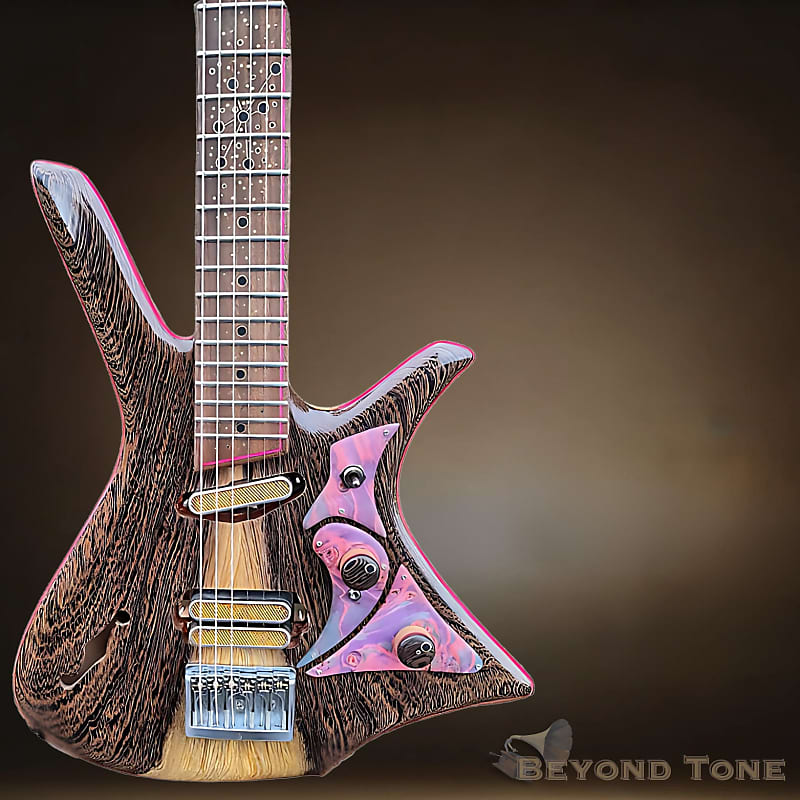 SBC Cygnus “Solar Nomad” | Handmade Semi-Hollow | Sunbear TT Gold Foils | One-Off Artpiece image 1