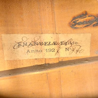 Concert Mandolin Flat-Back Emanuele Egildo N°840 from 1927 image 19