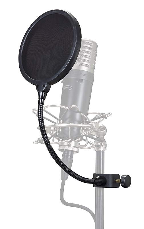 Samson PS04 4.75" Microphone Pop Filter w/ 8" Flexible Mic Boom+Clamp image 1