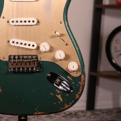 Fender Custom Shop Stratocaster Heavy Relic '59 - Rosewood Fingerboard, Aged Sherwood Metallic Green image 3