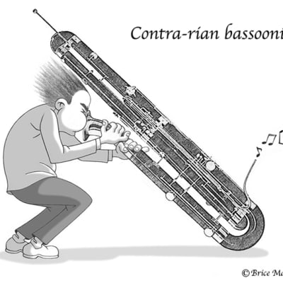 2 brass wires for bassoon reeds - Glotin  +  humor drawing print image 7