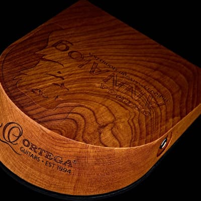 Ortega Guitars ANNAlog Analog Passive Percussion Stomp Box with Built-in Piezo for Kick Sound Made of Cherry Wood image 4