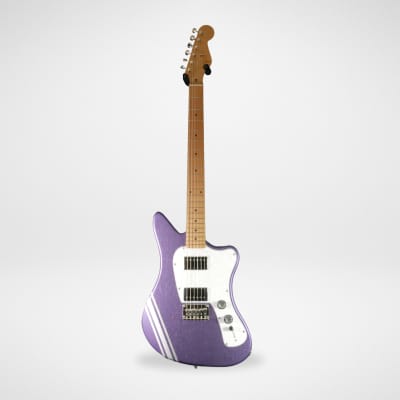 Cream T Guitars Crossfire SRT-6 Pickup Swapping - Purple Metallic w/ Stripe #SO26UND image 3