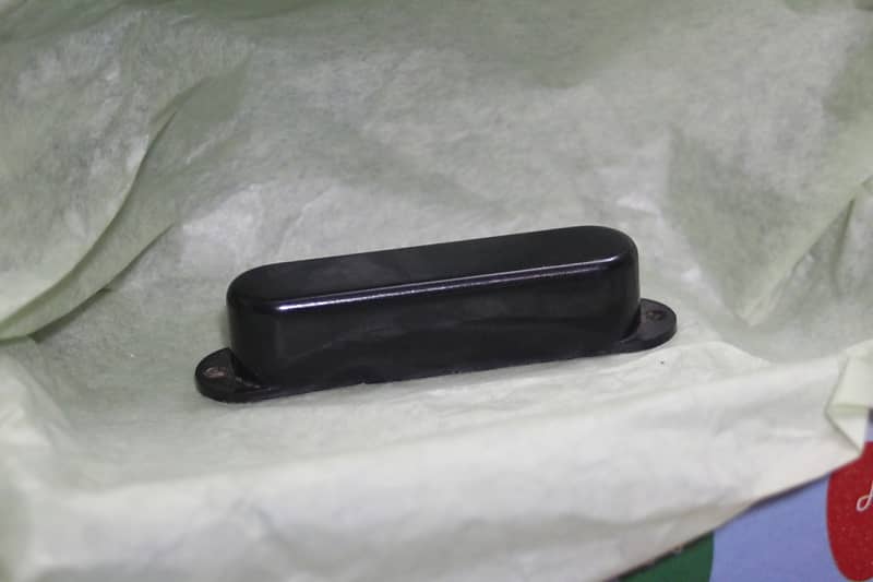 Gibson Single Space Pickup Cover 1960s - Black- Dimensions Listed image 1