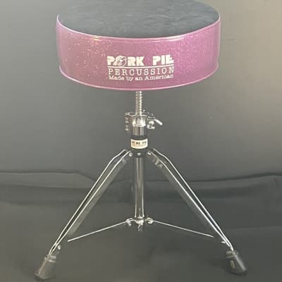 Pork Pie Custom Drum Throne, Black Crush Top w/Purple Sparkle Sides image 2