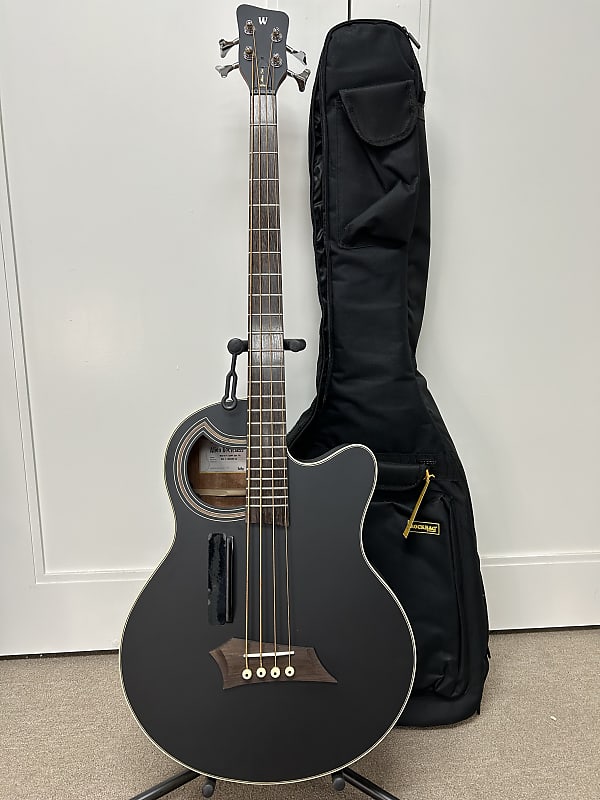 Warwick Alien Rockbass Standard 4 String Acoustic Electric Bass - Black image 1