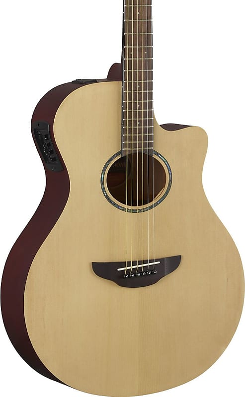 Yamaha APX600M Thinline Cutaway Acoustic-Electric Guitar, Natural Satin